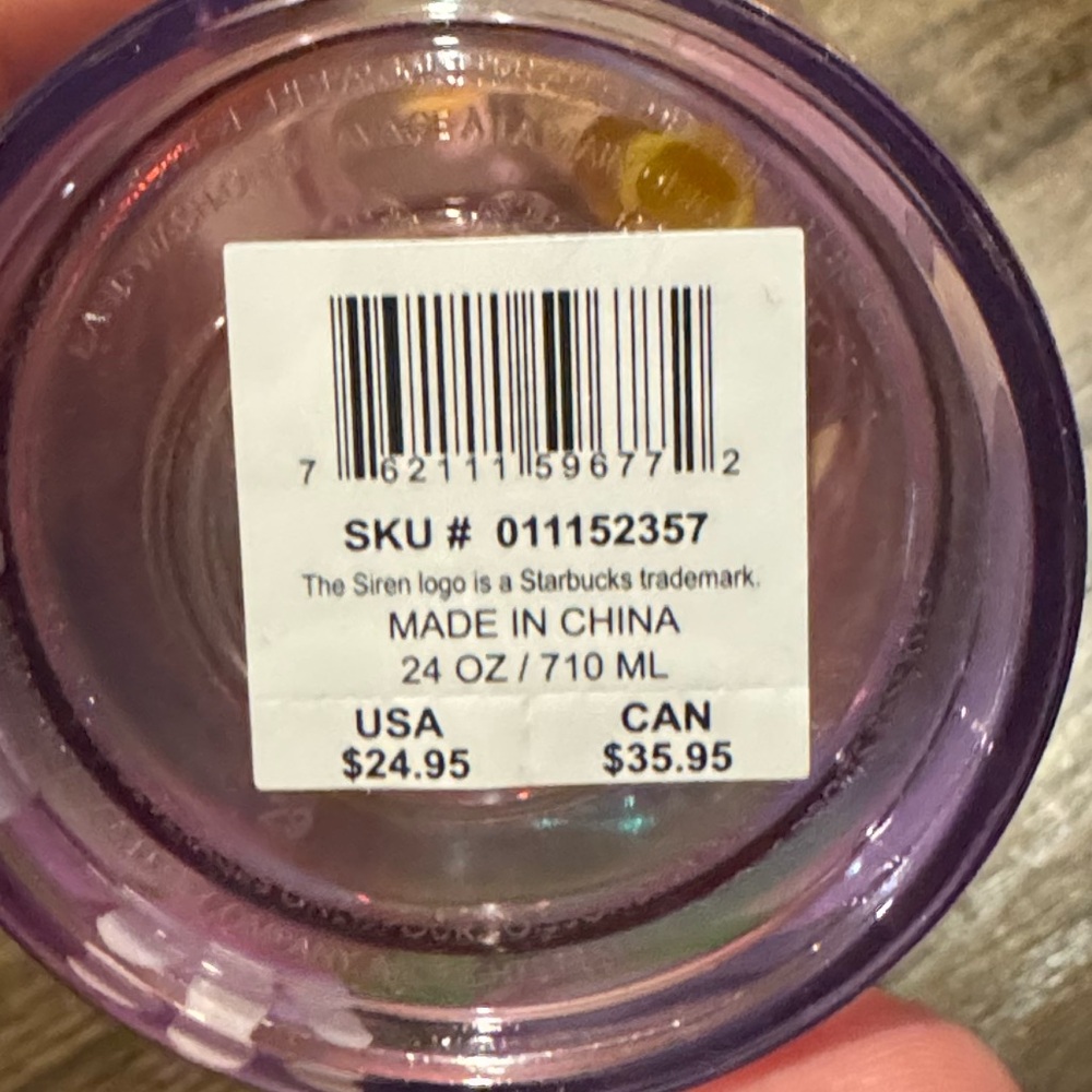 Rare Starbucks retired Iridescent Floral Tumbler with Pink and Orange Accents - Picture 3 of 4